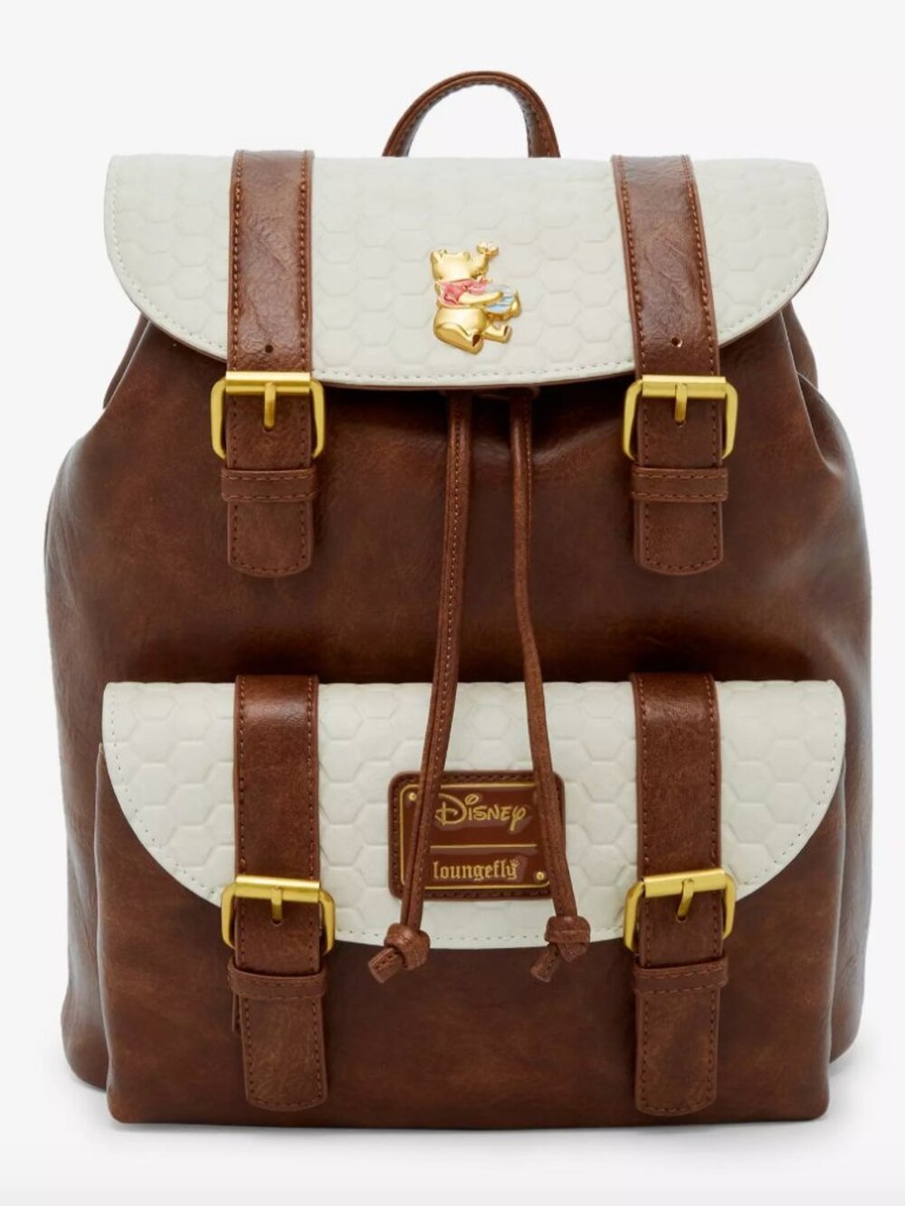 Loungefly Disney Winnie the Pooh Honeycomb Flap Mini Backpack